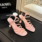 Chanel Sandals Patent Calfskin Pink 95mm - 5