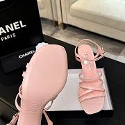 Chanel Sandals Patent Calfskin Pink 95mm - 4