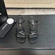 Chanel Sandals Calfskin Black 95mm  - 1