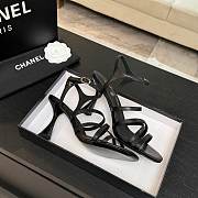 Chanel Sandals Calfskin Black 95mm  - 6