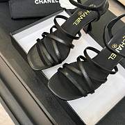 Chanel Sandals Calfskin Black 95mm  - 4