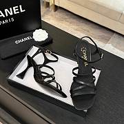 Chanel Sandals Calfskin Black 95mm  - 2