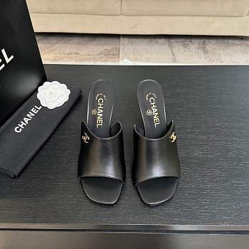Chanel Mules Calfskin Black 95mm