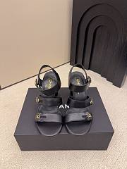 Chanel Sandals Shiny Calfskin Black 85mm - 1