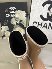 Chanel Rain Boots Brown and White - 4