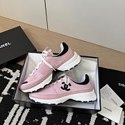 Chanel Sneakers Suede Calfskin Calfskin & Grosgrain Light Pink & Black - 5