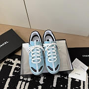 Chanel Sneakers Suede Calfskin Calfskin & Grosgrain Blue & Black - 5