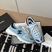Chanel Sneakers Suede Calfskin Calfskin & Grosgrain Blue & Black - 2