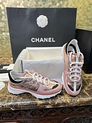 Chanel Sneakers Laminated Lambskin & Suede Calfskin Pink - 6