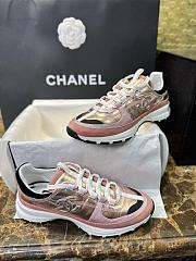 Chanel Sneakers Laminated Lambskin & Suede Calfskin Pink - 4