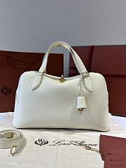 Loro Piana Medium Needle Bag Calfskin White - 40.5x20x20cm - 1