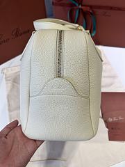 Loro Piana Medium Needle Bag Calfskin White - 40.5x20x20cm - 4