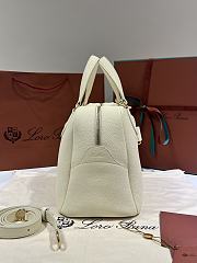 Loro Piana Medium Needle Bag Calfskin White - 40.5x20x20cm - 3