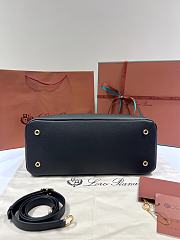 Loro Piana Medium Needle Bag Calfskin Black - 40.5x20x20cm - 5