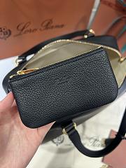 Loro Piana Medium Needle Bag Calfskin Black - 40.5x20x20cm - 4