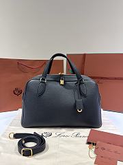 Loro Piana Medium Needle Bag Calfskin Blue - 40.5x20x20cm - 1