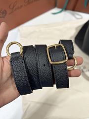 Loro Piana Medium Needle Bag Calfskin Blue - 40.5x20x20cm - 6