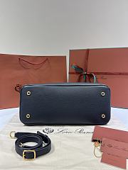 Loro Piana Medium Needle Bag Calfskin Blue - 40.5x20x20cm - 5