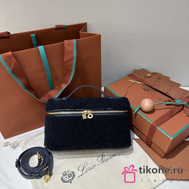 Loro Piana Extra Pocket L19 Cashfur Navy - 19x7x12cm - 1