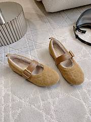 DiorAlps Dior Frost Ballet Flat Camel Cannage Suede Calfskin - 5