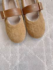 DiorAlps Dior Frost Ballet Flat Camel Cannage Suede Calfskin - 4