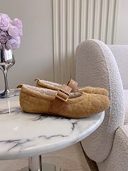 DiorAlps Dior Frost Ballet Flat Camel Cannage Suede Calfskin - 2