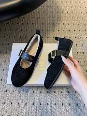 DiorAlps Dior Frost Ballet Flat Black Cannage Suede Calfskin - 6