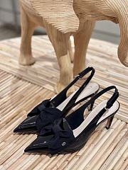 Diorissimo Slingback Pump Black Patent Calfskin and Grosgrain 8cm - 6
