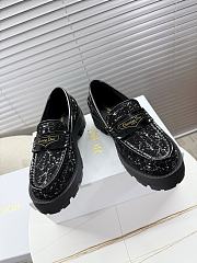 Dior Boy Platform Loafer Black and White Cannage Tweed 5.5cm - 1