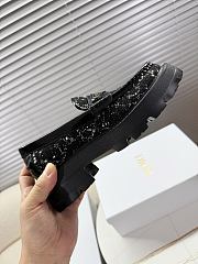 Dior Boy Platform Loafer Black and White Cannage Tweed 5.5cm - 6