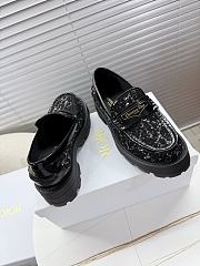 Dior Boy Platform Loafer Black and White Cannage Tweed 5.5cm - 4