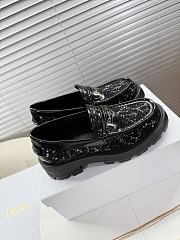 Dior Boy Platform Loafer Black and White Cannage Tweed 5.5cm - 3