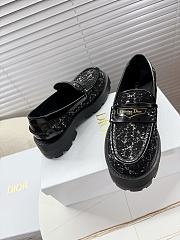 Dior Boy Platform Loafer Black and White Cannage Tweed 5.5cm - 2