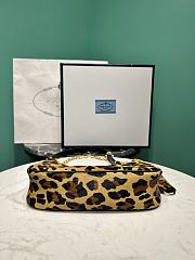Honey Prada Re-Edition Mini Leopard Printed Leather Bag 1BC204 - 22x18x6cm - 3
