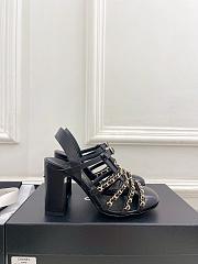 Chanel Slingbacks Lambskin & Patent Calfskin Black 90mm - 2