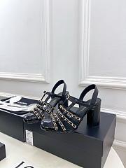 Chanel Slingbacks Lambskin & Patent Calfskin Black 90mm - 3