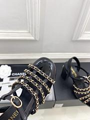 Chanel Slingbacks Lambskin & Patent Calfskin Black 90mm - 4