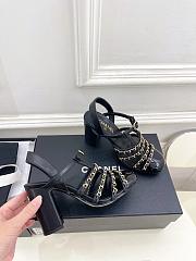 Chanel Slingbacks Lambskin & Patent Calfskin Black 90mm - 5