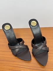 YSL Saint Laurent Kirat 95 Leather Sandals Brown - 3