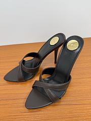 YSL Saint Laurent Kirat 95 Leather Sandals Brown - 5