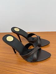 YSL Saint Laurent Kirat 95 Leather Sandals Brown - 4