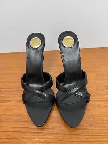 YSL Saint Laurent Kirat 95 Leather Sandals Black