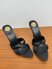 YSL Saint Laurent Kirat 95 Leather Sandals Black - 6