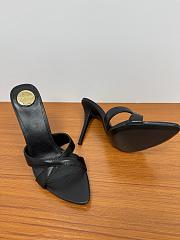 YSL Saint Laurent Kirat 95 Leather Sandals Black - 4