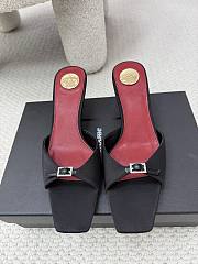  YSL Saint Laurent Daisy 5 Mules In Satin Crepe In Black  - 1