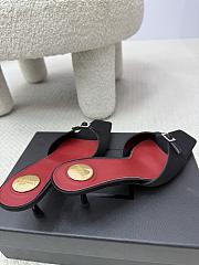  YSL Saint Laurent Daisy 5 Mules In Satin Crepe In Black  - 2