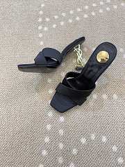 Saint Laurent Opyum 85 Satin Crêpe Mules Black - 3