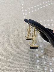 Saint Laurent Opyum 85 Satin Crêpe Mules Black - 4