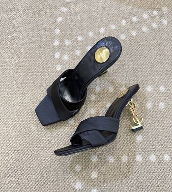 Saint Laurent Opyum 85 Satin Crêpe Mules Black