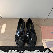 Miumiu Tassel Loafers In Polished Leather Black - 4